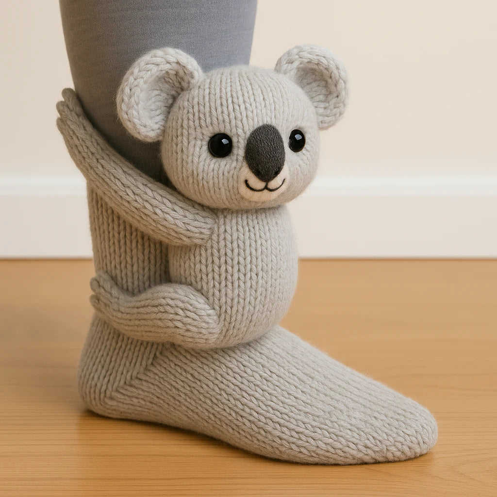 Plush Crochet Animal Cute Animal Socks